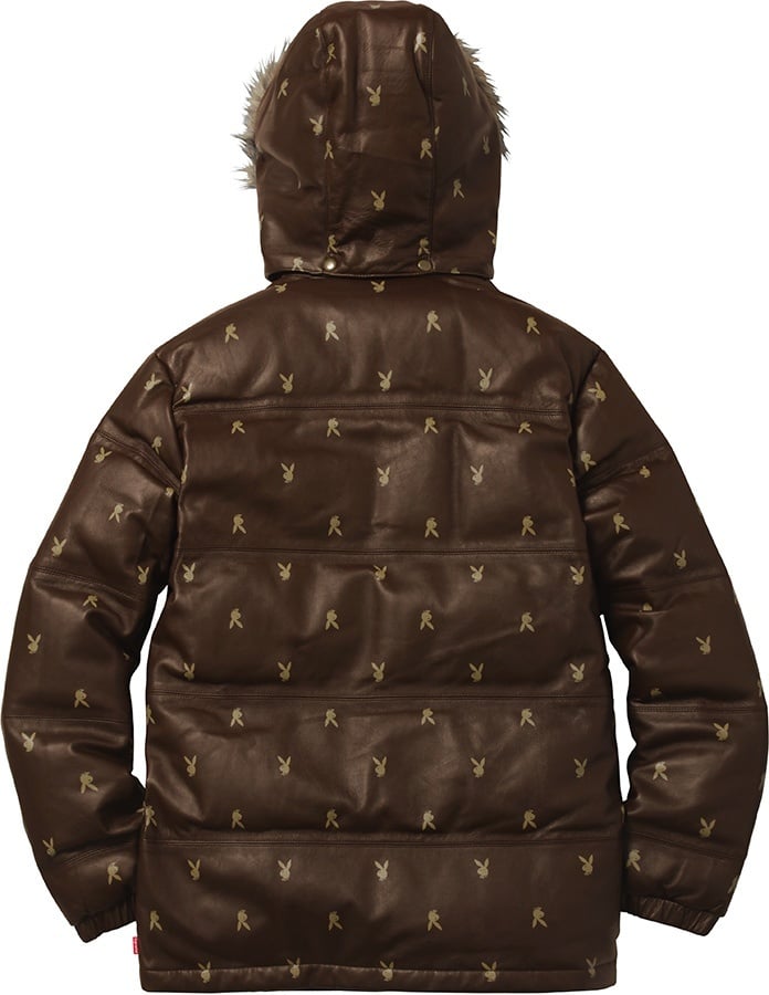 Supreme/Playboy© Leather Puffy Jacket view 4